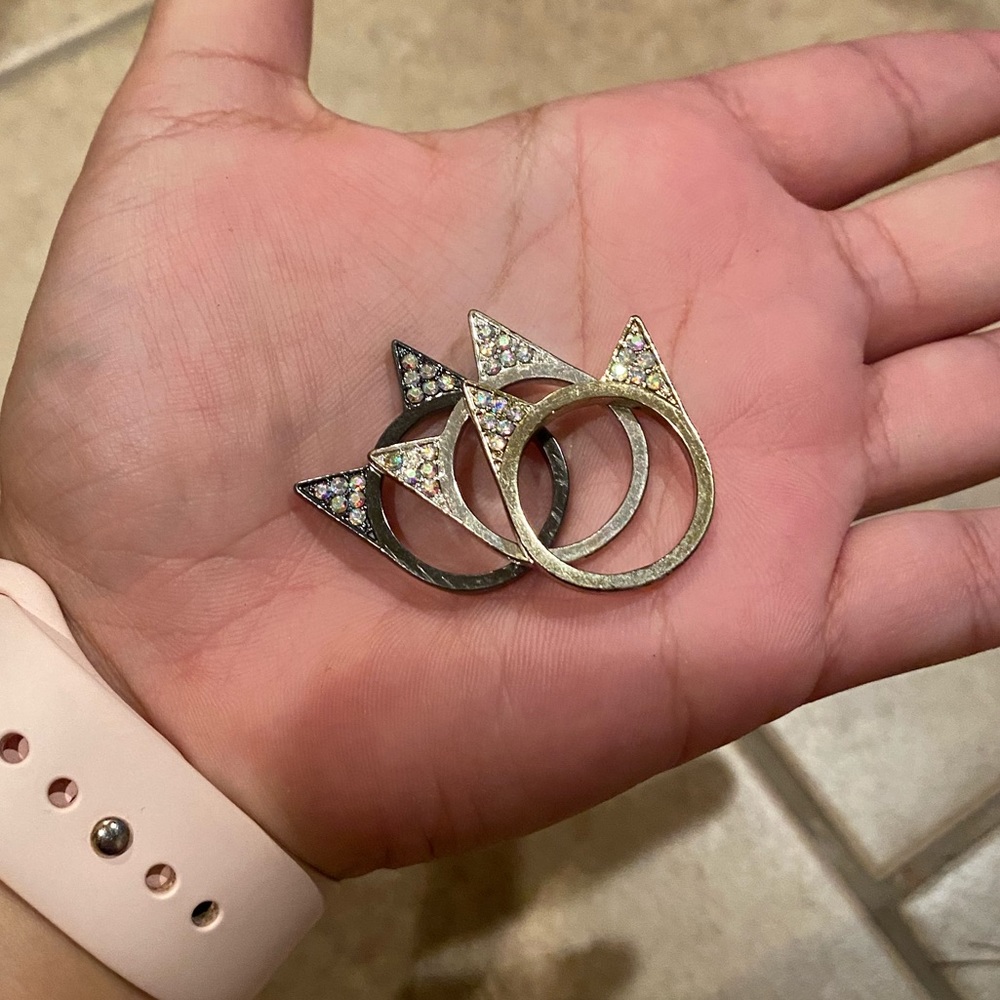 Katy Perry set of kitty rings